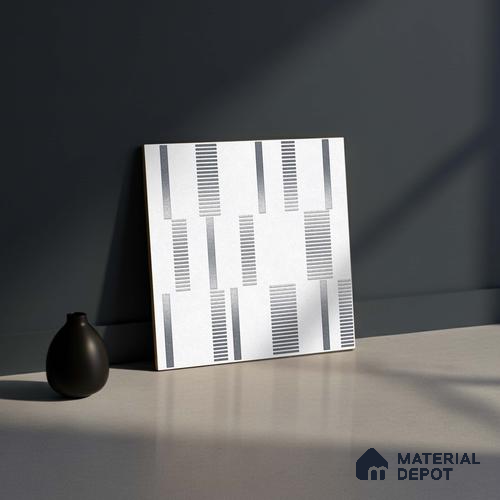 Highlighter Tiles Tile TL 07251 B Plana 8012 GLM (Silver) 1 ft x 1 ft Ceramic Matte Finish - 9 mm | 2 mm Spacer is Mandatory